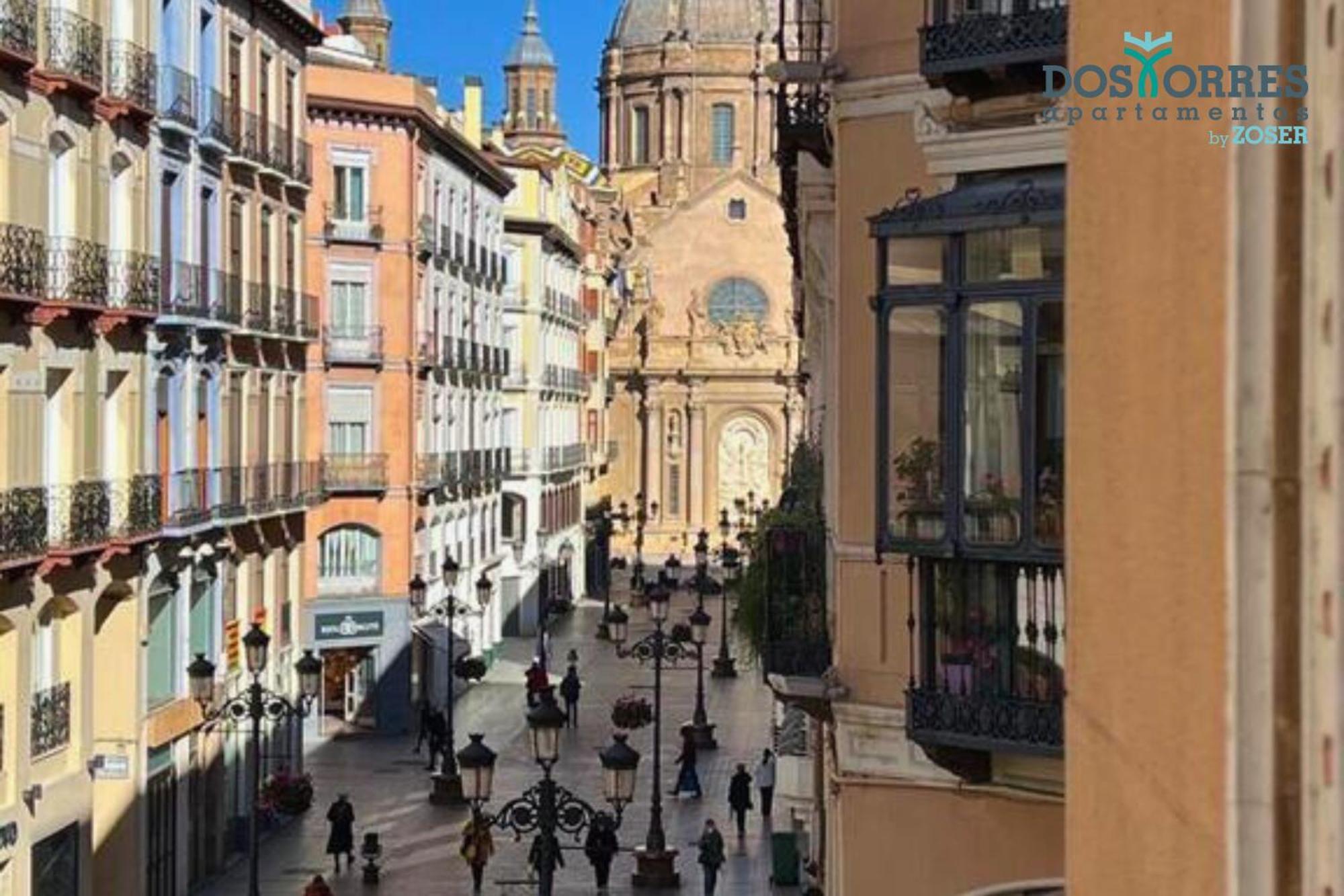 Dos Torres Pilar Suites- Balcones Con Vistas A La Ciudad Zaragoza Exterior foto