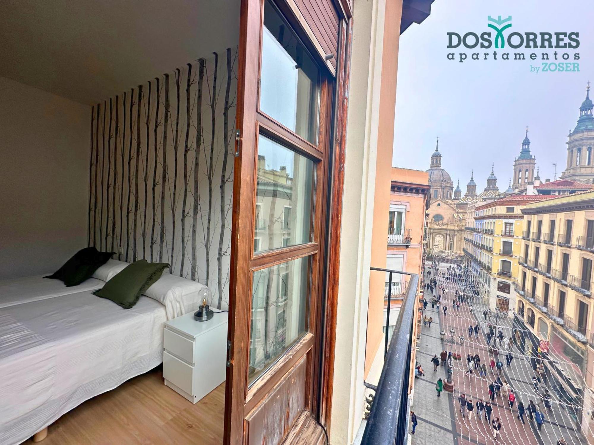 Dos Torres Pilar Suites- Balcones Con Vistas A La Ciudad Zaragoza Exterior foto
